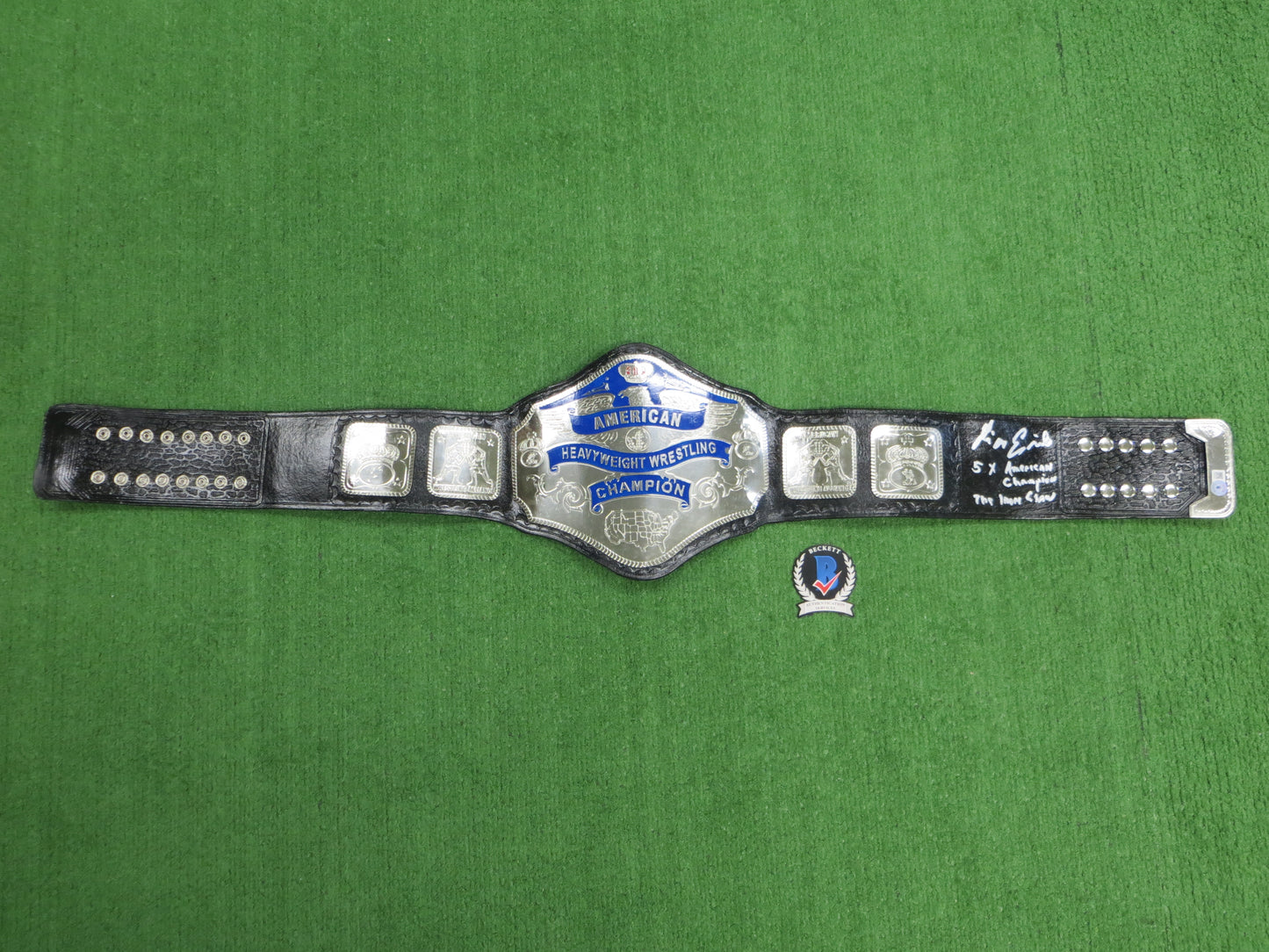 KEVIN VON ERICH SIGNED AMERICAN WORLD HEAVYWEIGHT CHAMPION BELT wINSCs BAS
