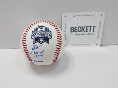DAYTON TOCKEY SIGNED Rawlings NCAA 2026 WS BASEBALL OU OKLAHOMA SOONERS BAS