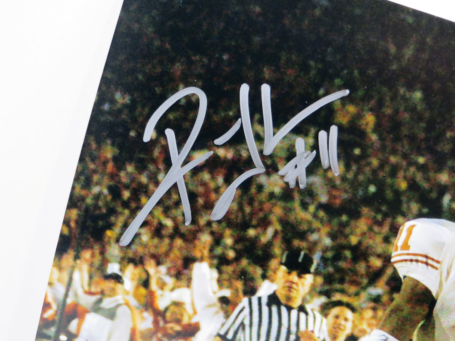 RAMONCE TAYLOR TEXAS LONGHORNS SIGNED 8x10 PHOTO TD Nat Champs BAS