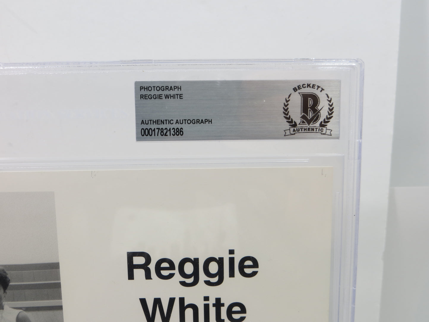 REGGIE WHITE SIGNED 8x10 GREEN BAY PACKERS EAGLES PHOTO JSA BAS SLAB