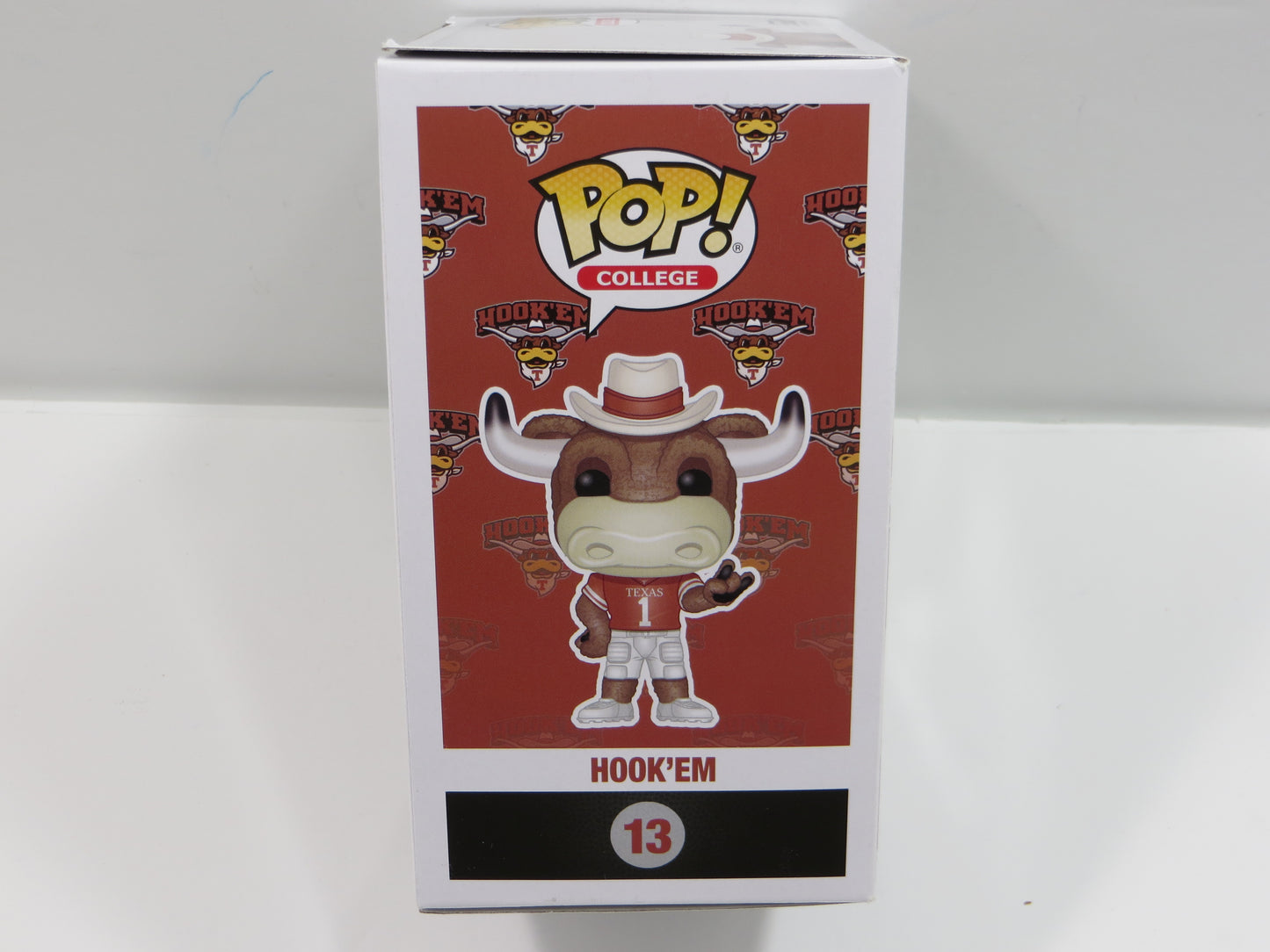 EARL CAMPBELL RICKY WILLIAMS SIGNED BEVO Hook 'Em #13 FUNKO POP BAS JSA COA