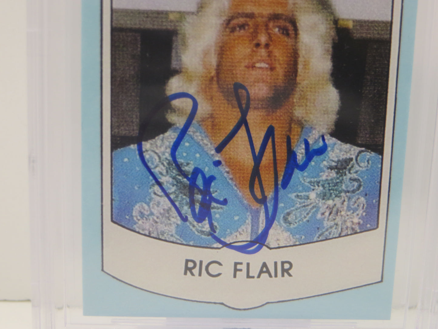 RIC FLAIR SIGNED Wrestling All Stars REPRINT NATURE BOY BGS BAS SLAB AUTO 10