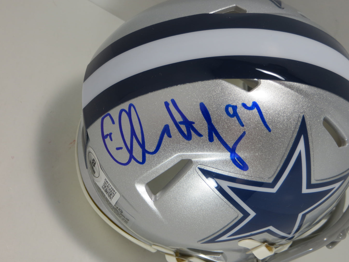 CHARLES HALEY DALLAS COWBOYS SIGNED Riddell MINI HELMET BAS COA