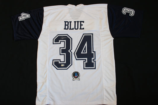 JAYDON BLUE DALLAS COWBOYS SIGNED ALT FOOTBALL JERSEY UT Longhorns BAS COA