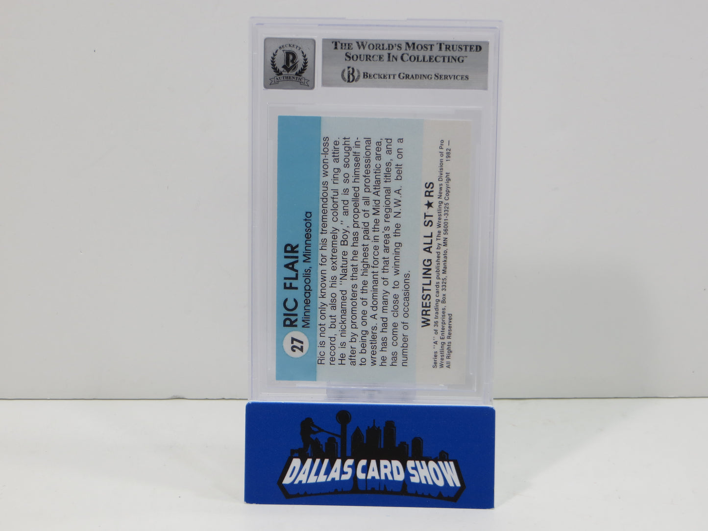 RIC FLAIR SIGNED Wrestling All Stars REPRINT NATURE BOY BGS BAS SLAB AUTO 10