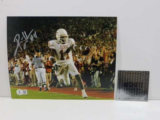 RAMONCE TAYLOR TEXAS LONGHORNS SIGNED 8x10 PHOTO TD Nat Champs BAS