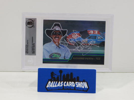 RICHARD PETTY SIGNED 2003 ETOPPS #25 BGS BAS SLAB Nascar THE KING
