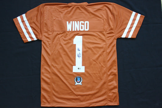 RYAN WINGO TEXAS UT LONGHORNS SIGNED BURNT ORANGE JERSEY BAS COA