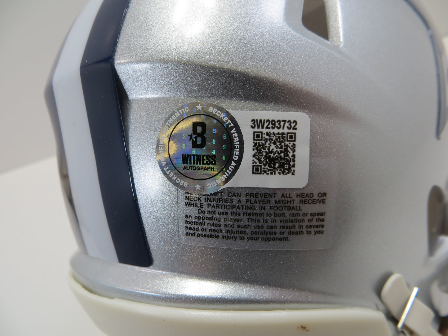 DANNY WHITE SIGNED DALLAS COWBOYS MINI HELMET ASU SUN DEVILS BAS