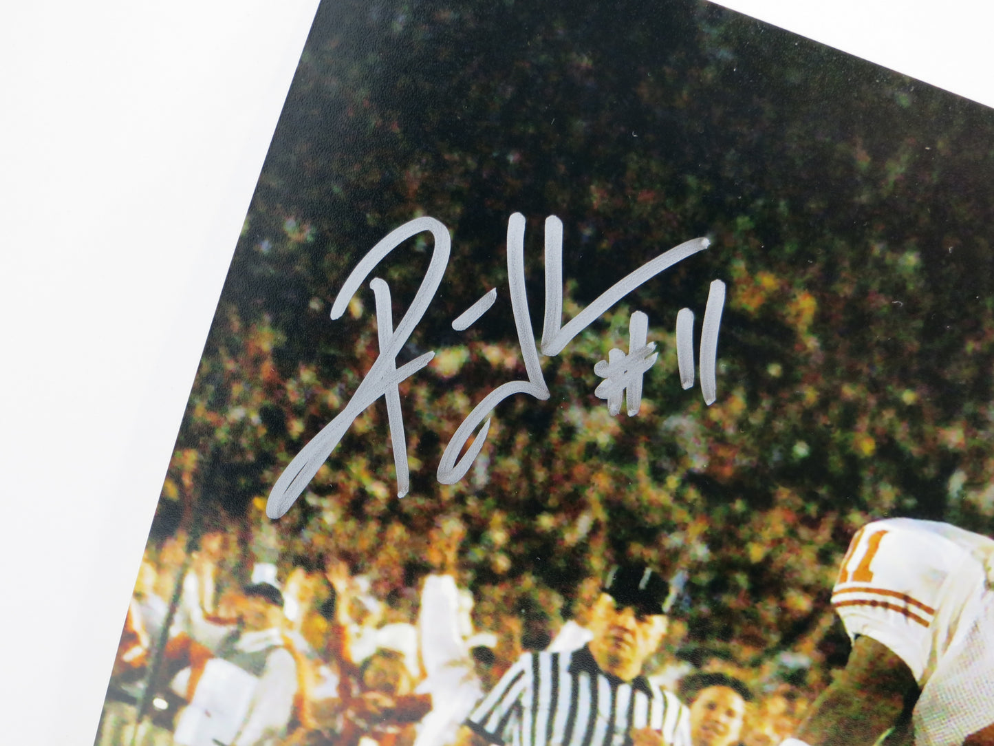 RAMONCE TAYLOR TEXAS LONGHORNS SIGNED 8x10 PHOTO TD Nat Champs BAS