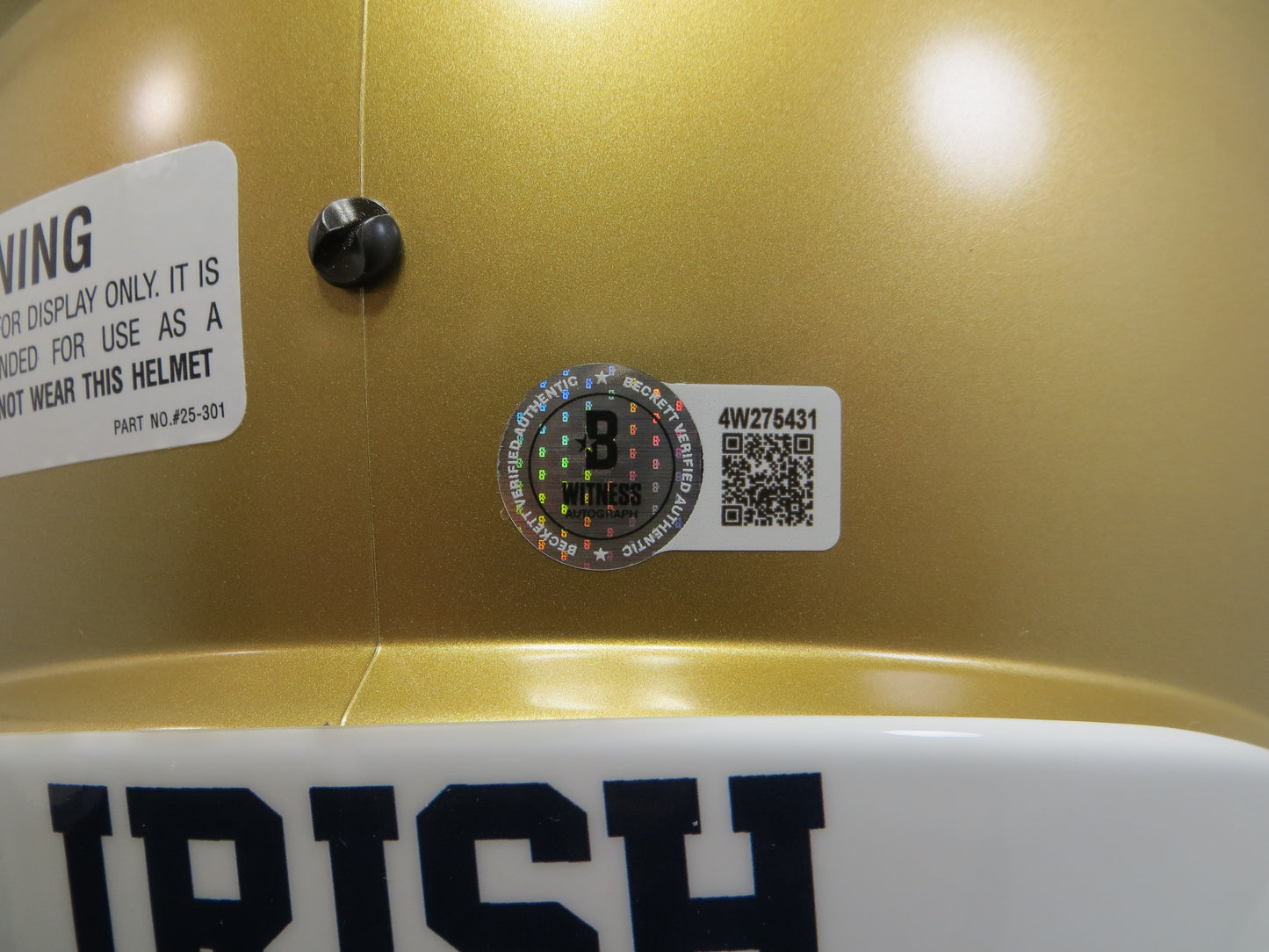 RAGHIB ROCKET ISMAIL SIGNED NOTRE DAME FULL SIZE HELMET w/2INSC BAS COA