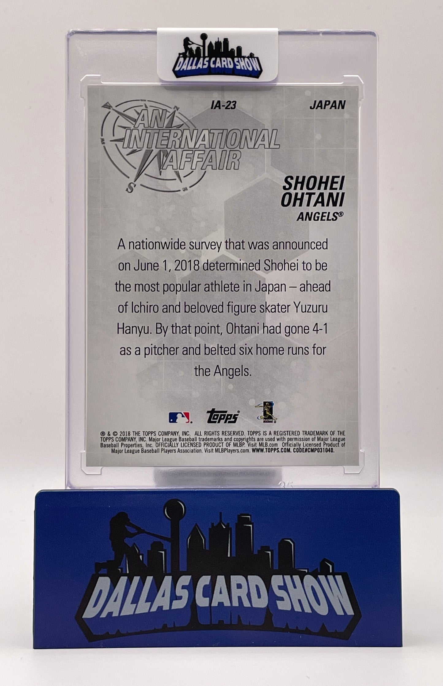 2018 Topps #IA-23 Shohei Ohtani An International Affair Rookie RC