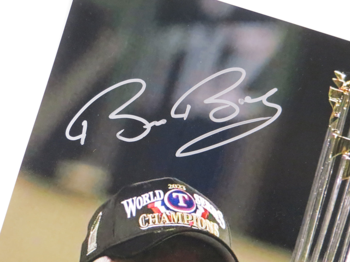BRUCE BOCHY Texas Rangers SIGNED World Champs 16x20 PHOTO Giants Padres BAS COA