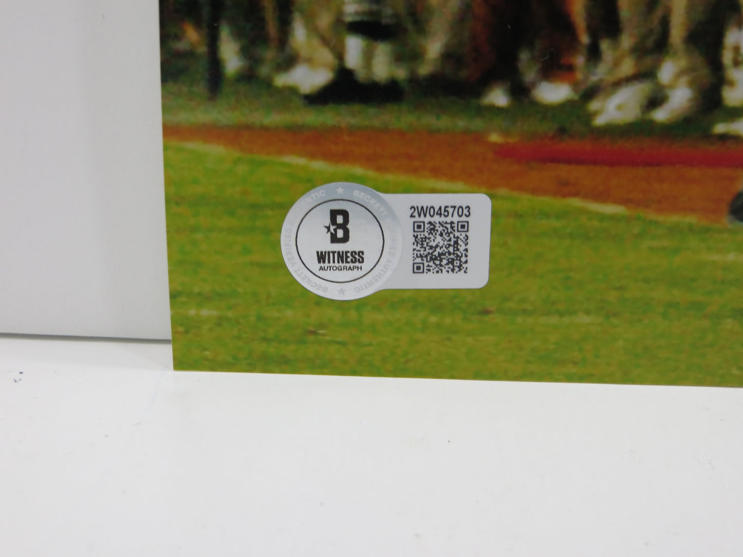 RAMONCE TAYLOR TEXAS LONGHORNS SIGNED 8x10 PHOTO TD Nat Champs BAS