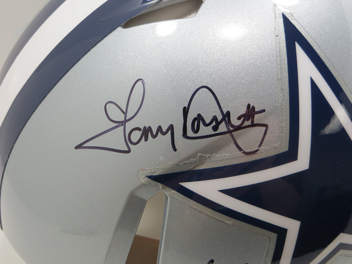 TONY DORSETT SIGNED DALLAS COWBOYS RIDDELL F/S Authentic HELMET w/4 INSCs BAS