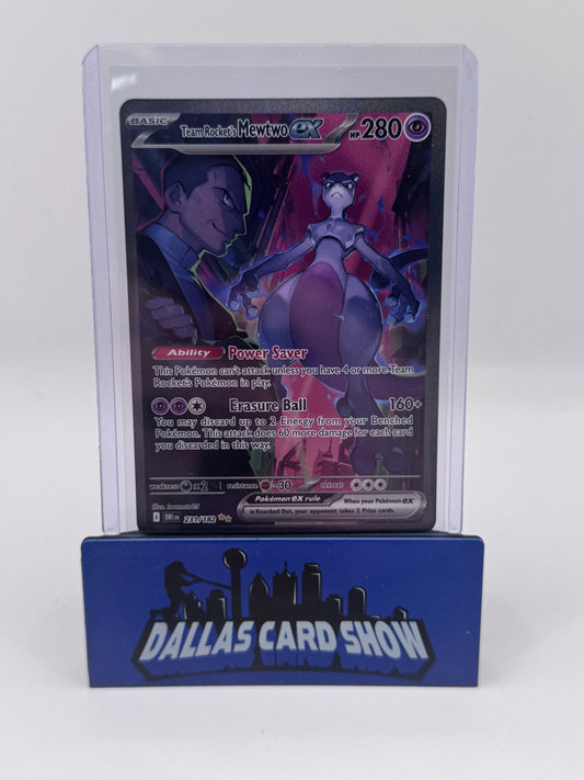 2025 Pokemon - Team Rocket's Mewtwo ex (SIR) - 231/182 Destined Rivals NM