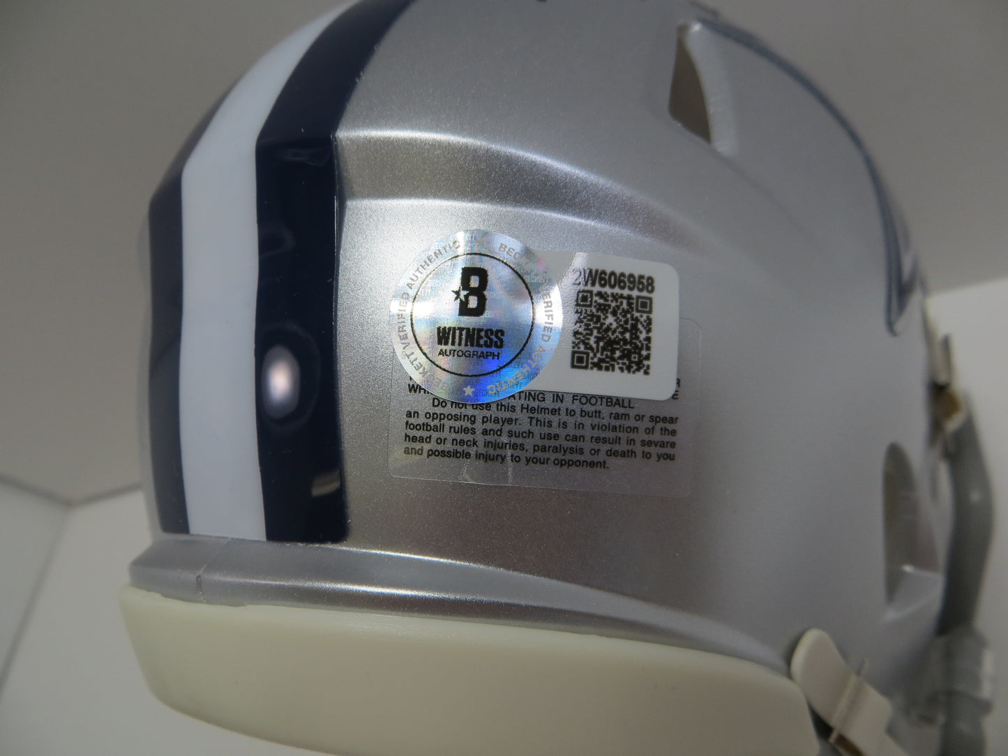 DREW PEARSON DALLAS COWBOYS SIGNED Mini Helmet w/HOF 21 BAS COA