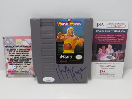 HULK HOGAN SIGNED WWF WrestleMania Nintendo NES CARTRIDGE GAME JSA COA