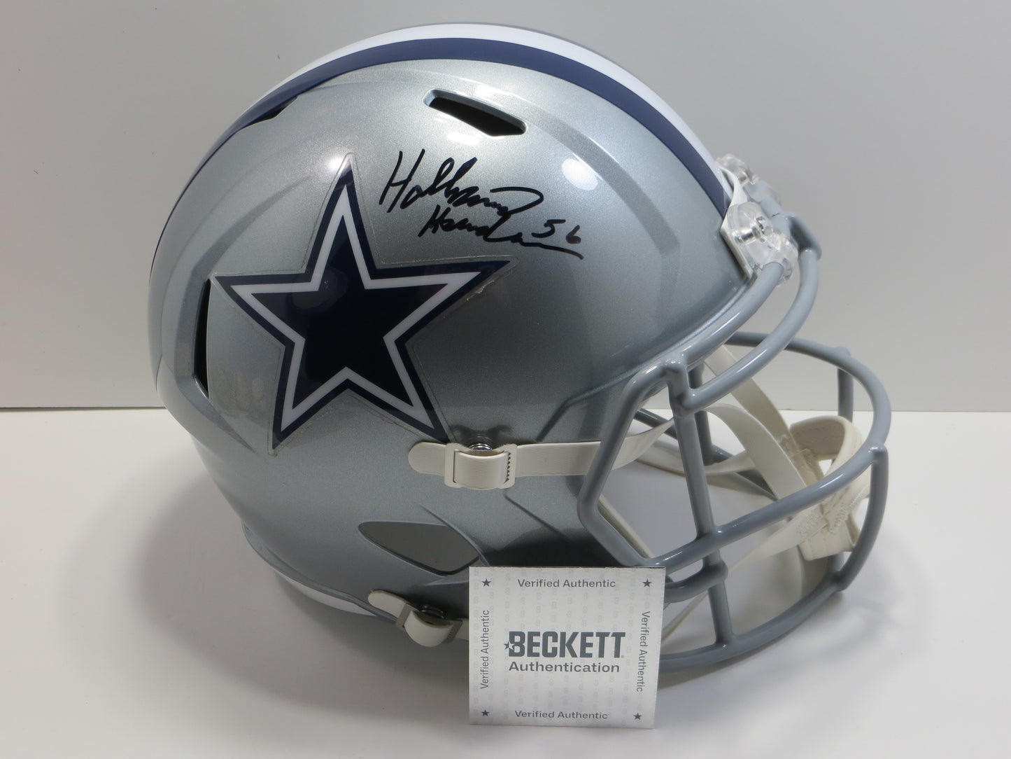 THOMAS HOLLYWOOD HENDERSON SIGNED DALLAS COWBOYS FULL SIZE HELMET BAS