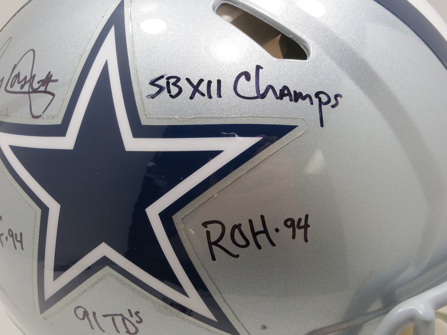 TONY DORSETT SIGNED DALLAS COWBOYS RIDDELL F/S Authentic HELMET w/4 INSCs BAS