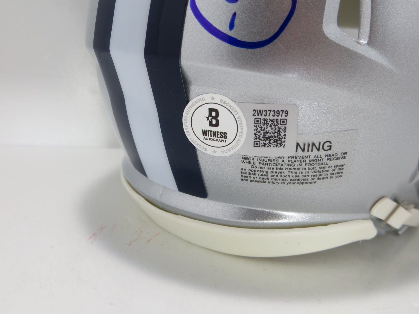 CHARLES HALEY DALLAS COWBOYS SIGNED Riddell MINI HELMET BAS COA