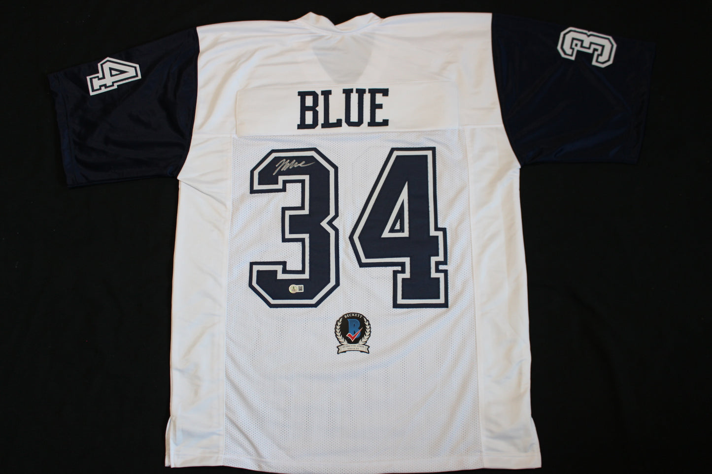 JAYDON BLUE DALLAS COWBOYS SIGNED ALT FOOTBALL JERSEY UT Longhorns BAS COA