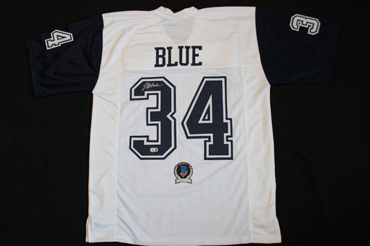 JAYDON BLUE DALLAS COWBOYS SIGNED ALT FOOTBALL JERSEY UT Longhorns BAS COA