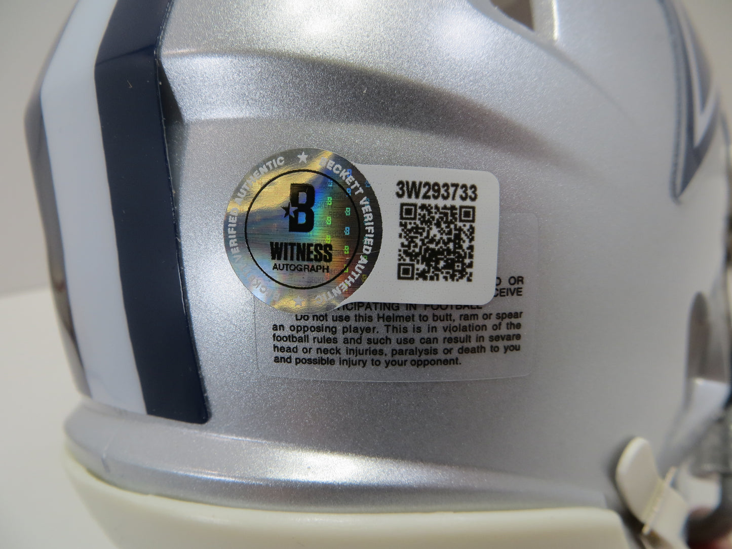 DANNY WHITE SIGNED DALLAS COWBOYS MINI HELMET ASU SUN DEVILS BAS