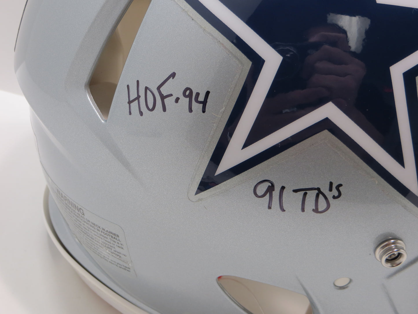 TONY DORSETT SIGNED DALLAS COWBOYS RIDDELL F/S Authentic HELMET w/4 INSCs BAS