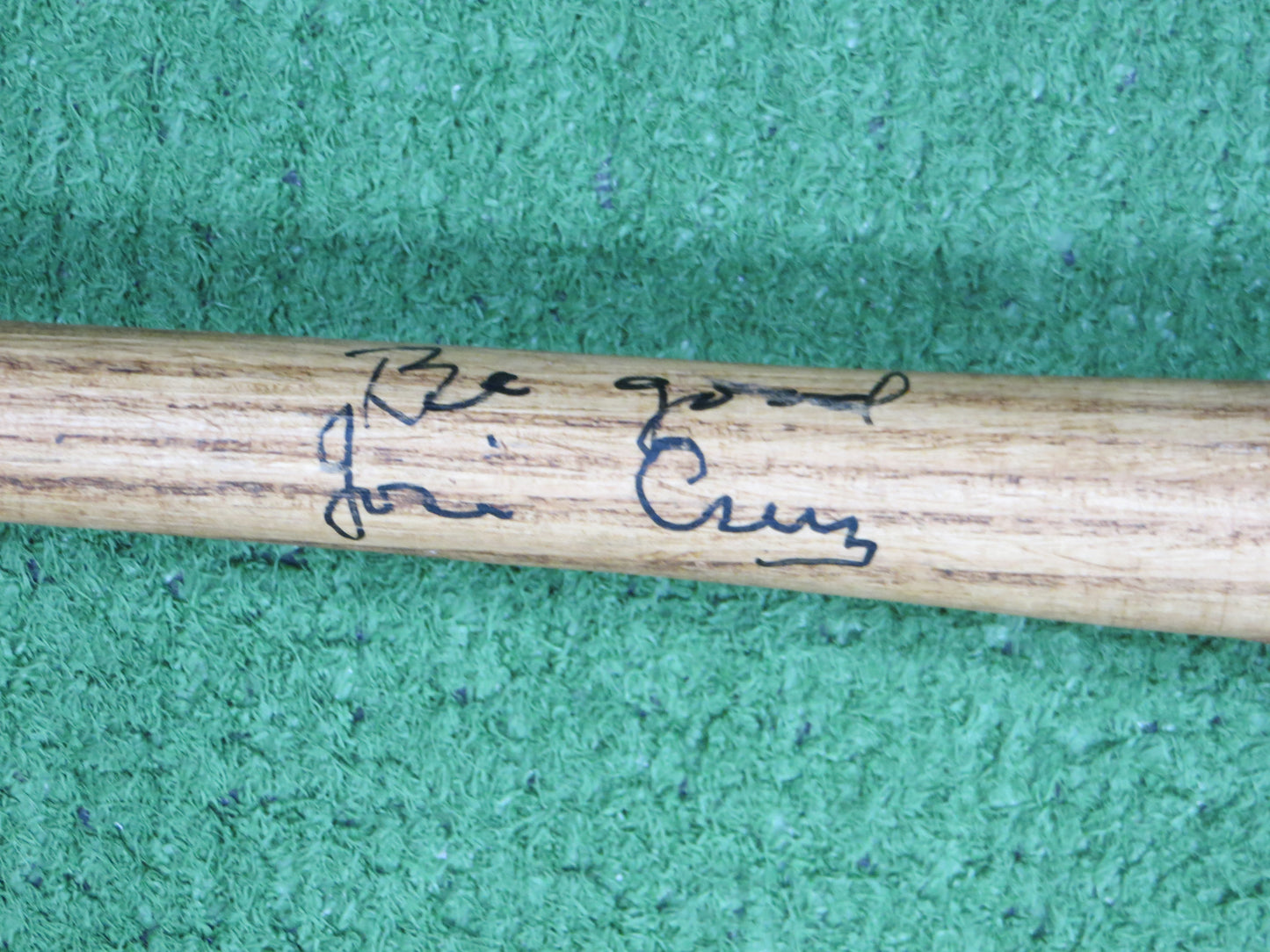 JOSE CRUZ SR. SIGNED GAME USED WORTH BAT w/ CHEO Houston Astros JSA COA