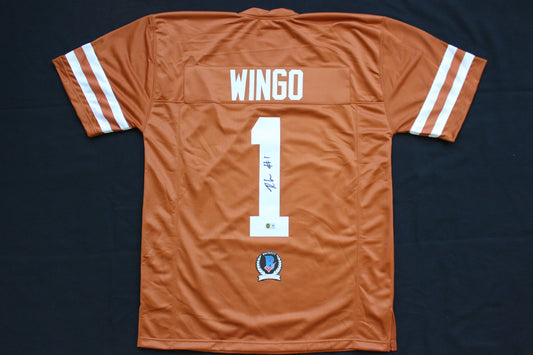 RYAN WINGO TEXAS UT LONGHORNS SIGNED BURNT ORANGE JERSEY BAS COA