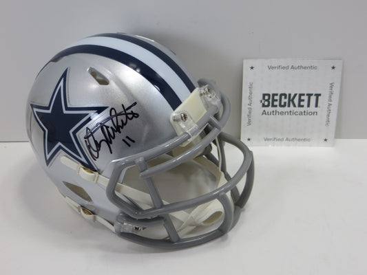 DANNY WHITE SIGNED DALLAS COWBOYS MINI HELMET ASU SUN DEVILS BAS
