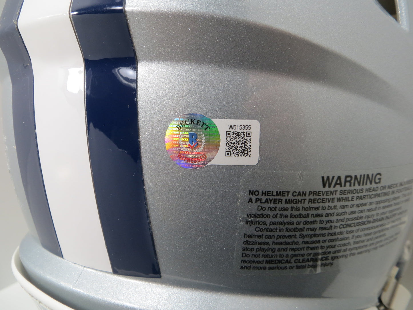 TONY DORSETT SIGNED DALLAS COWBOYS RIDDELL F/S Authentic HELMET w/4 INSCs BAS