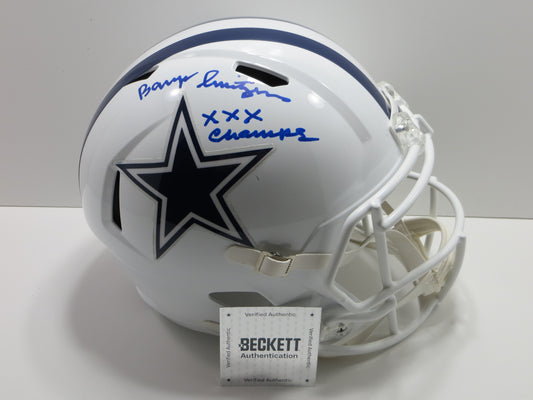 BARRY SWITZER SIGNED DALLAS COWBOYS ALT FULL SIZE HELMET wXXX OU Sooners BAS