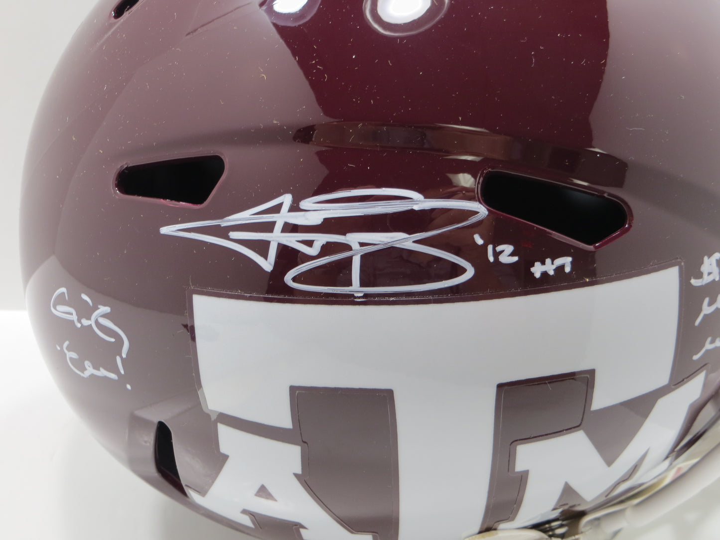 JOHNNY MANZIEL SIGNED TEXAS A&M AGGIES FULL SIZE HELMET w/MONEY BAS COA