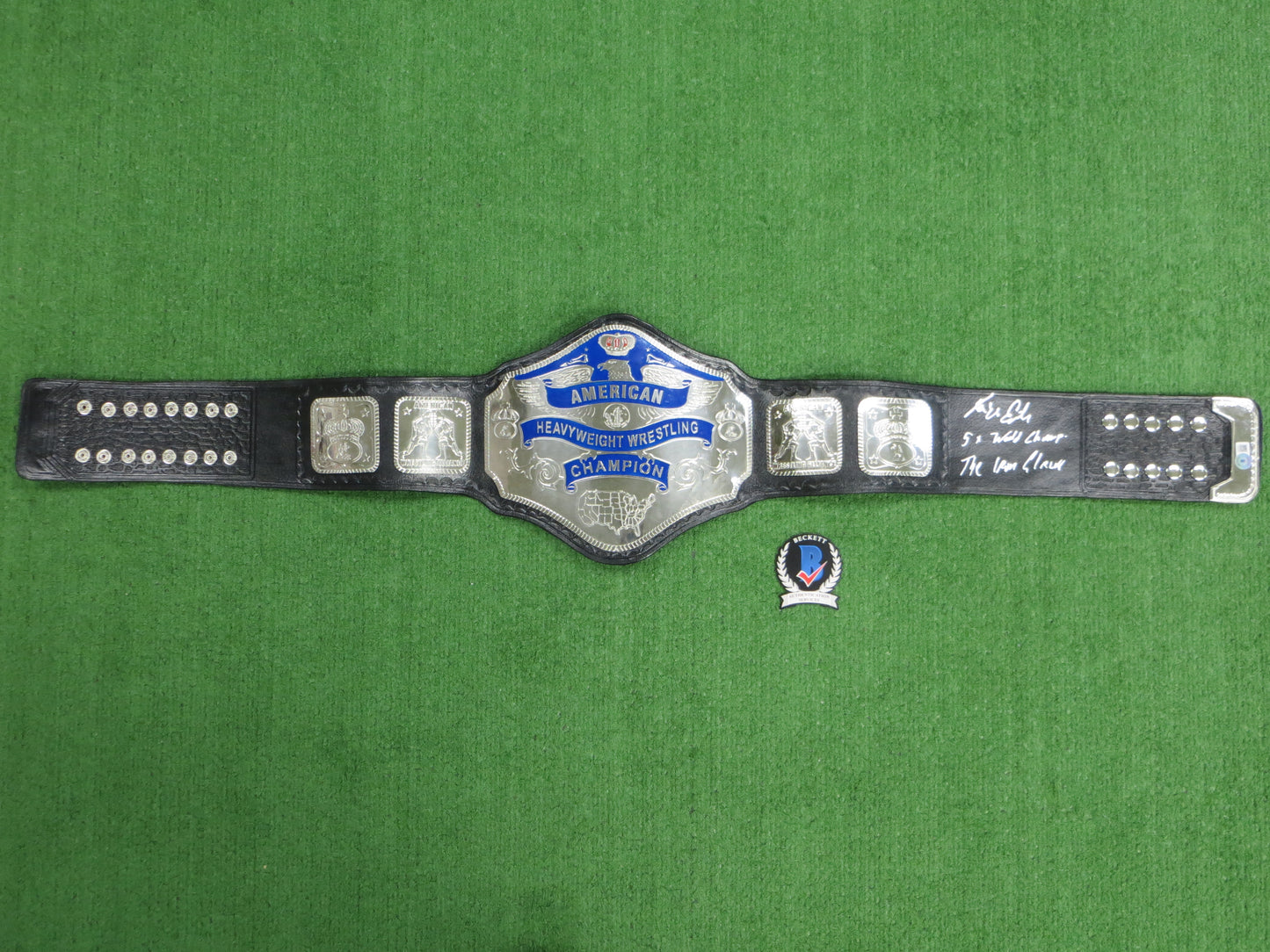 KEVIN VON ERICH SIGNED AMERICAN WORLD HEAVYWEIGHT CHAMPION BELT wINSCs BAS