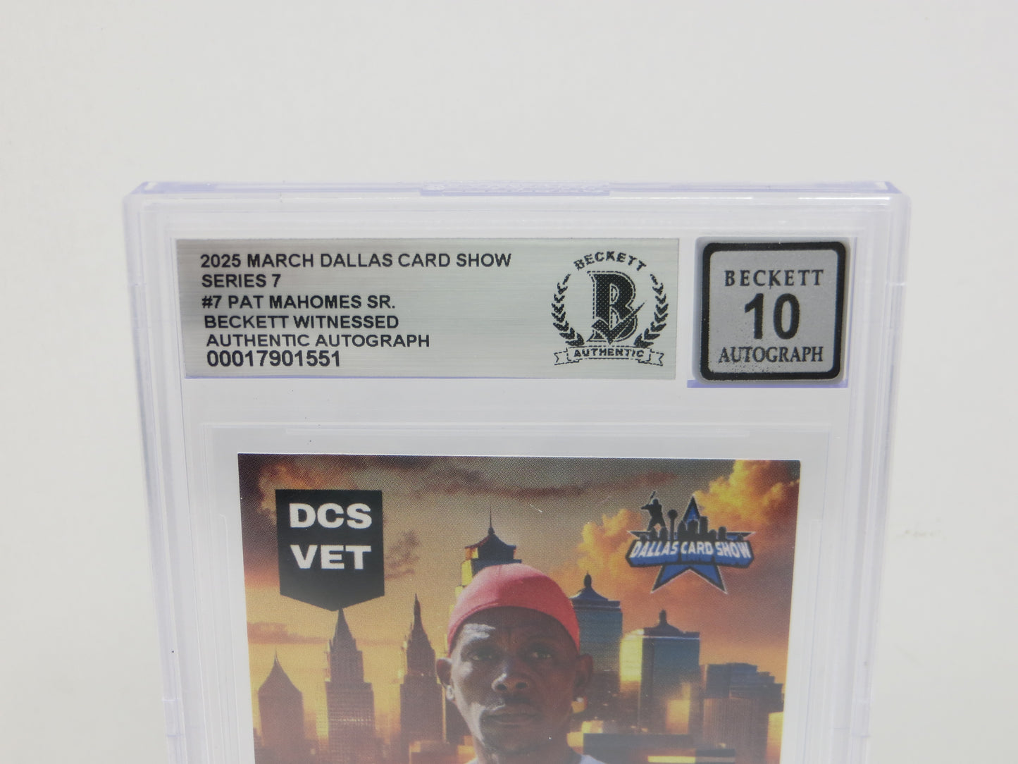 2025 MARCH DALLAS CARD SHOW SERIES 7 PATRICK MAHOMES SR. BAS 10 AUTO
