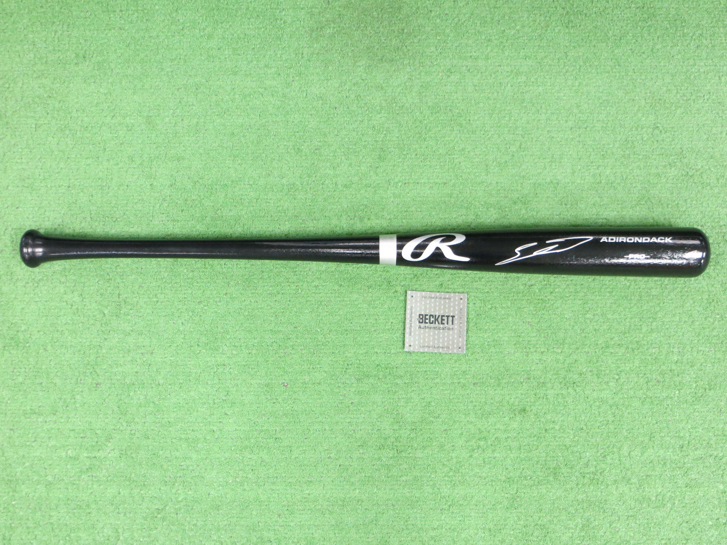 SEBASTIAN WALCOTT TEXAS RANGERS SIGNED BLACK RAWLINGS BASEBALL BAT BAS