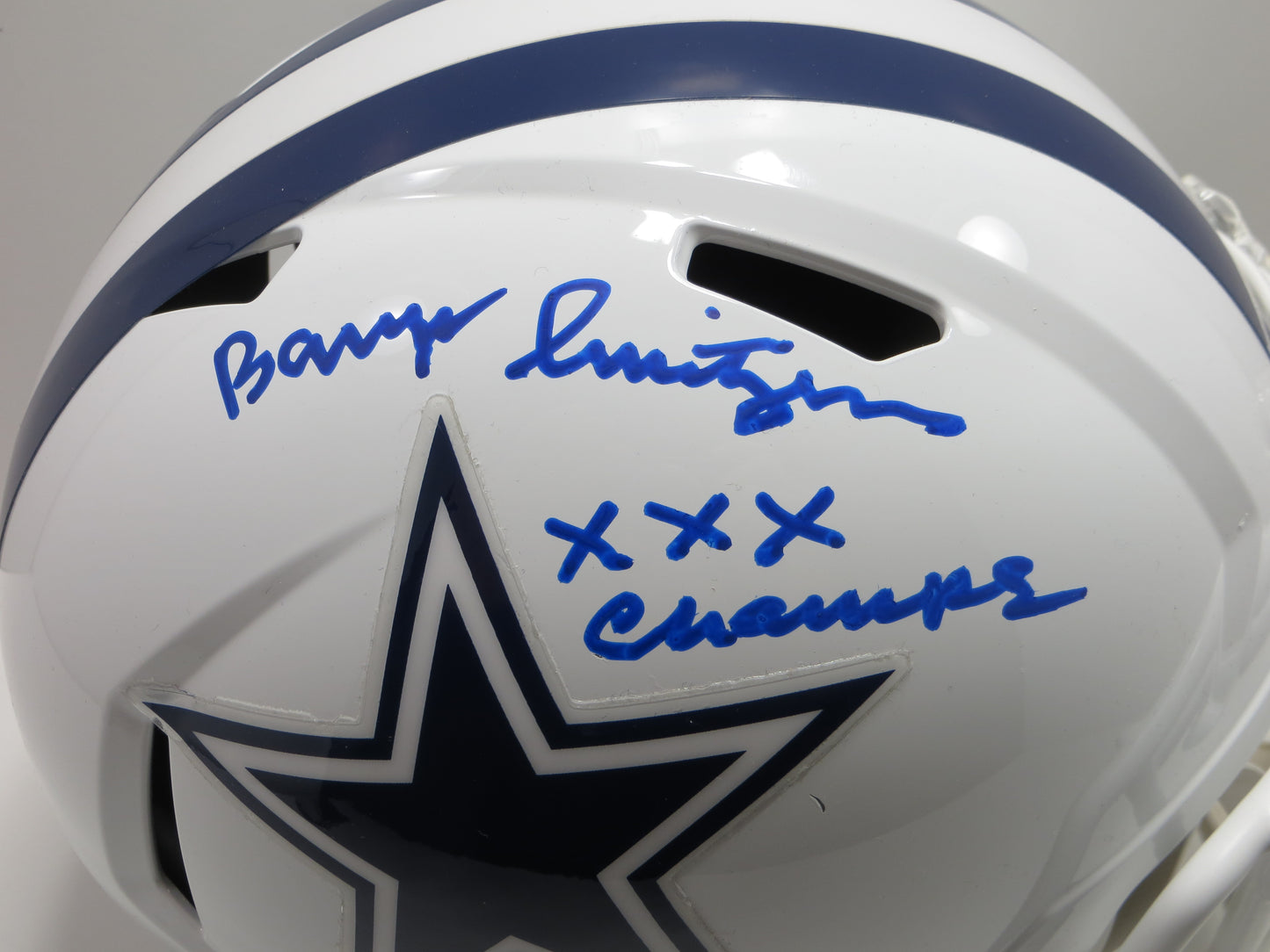 BARRY SWITZER SIGNED DALLAS COWBOYS ALT FULL SIZE HELMET wXXX OU Sooners BAS