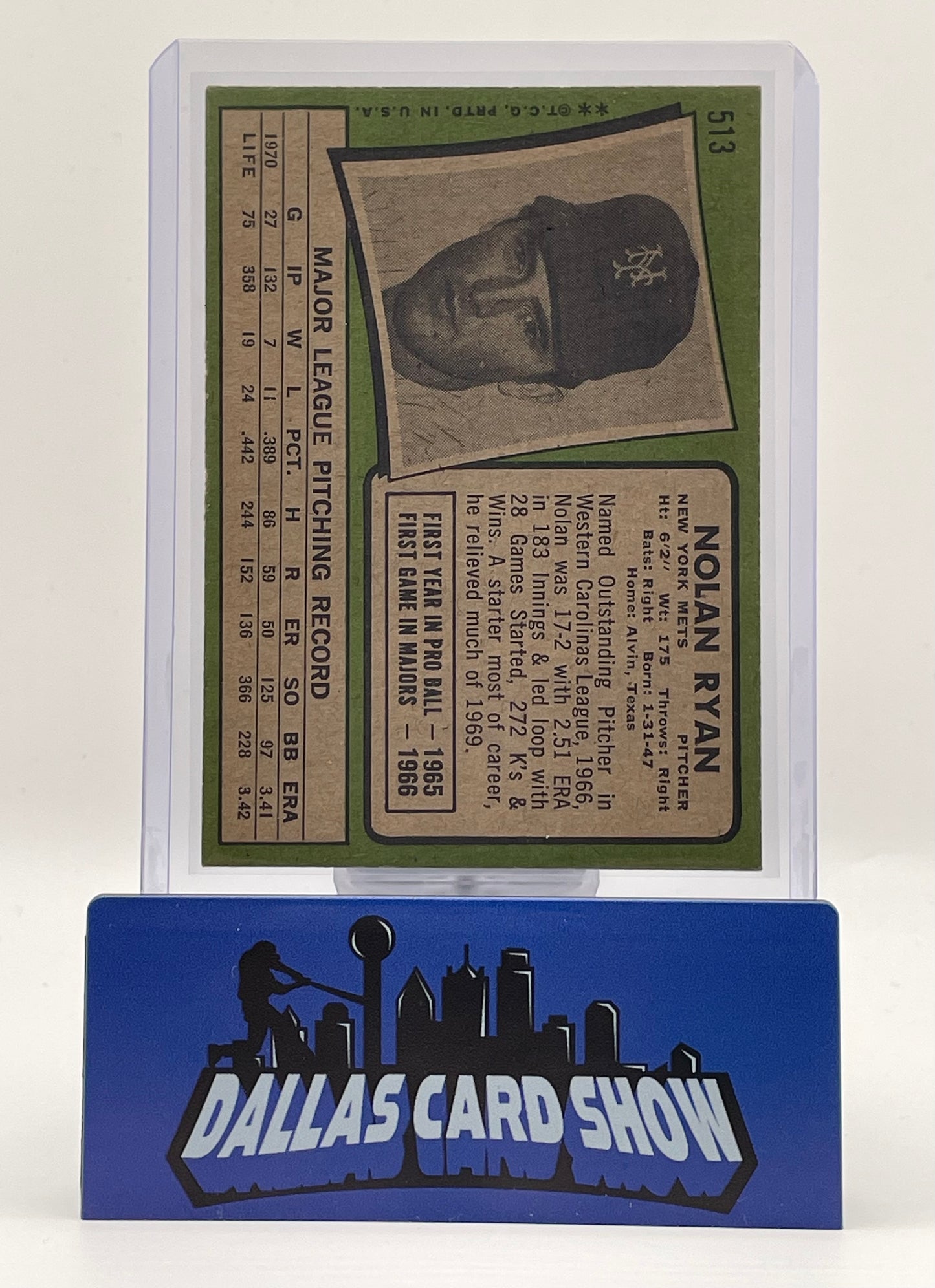 1971 Topps #513 Nolan Ryan