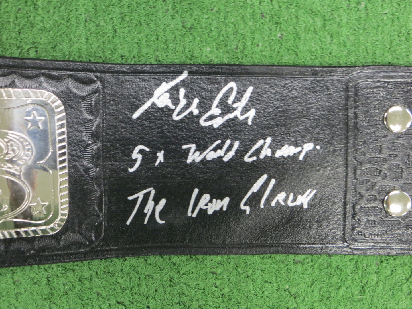 KEVIN VON ERICH SIGNED AMERICAN WORLD HEAVYWEIGHT CHAMPION BELT wINSCs BAS