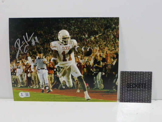 RAMONCE TAYLOR TEXAS LONGHORNS SIGNED 8x10 PHOTO TD Nat Champs BAS