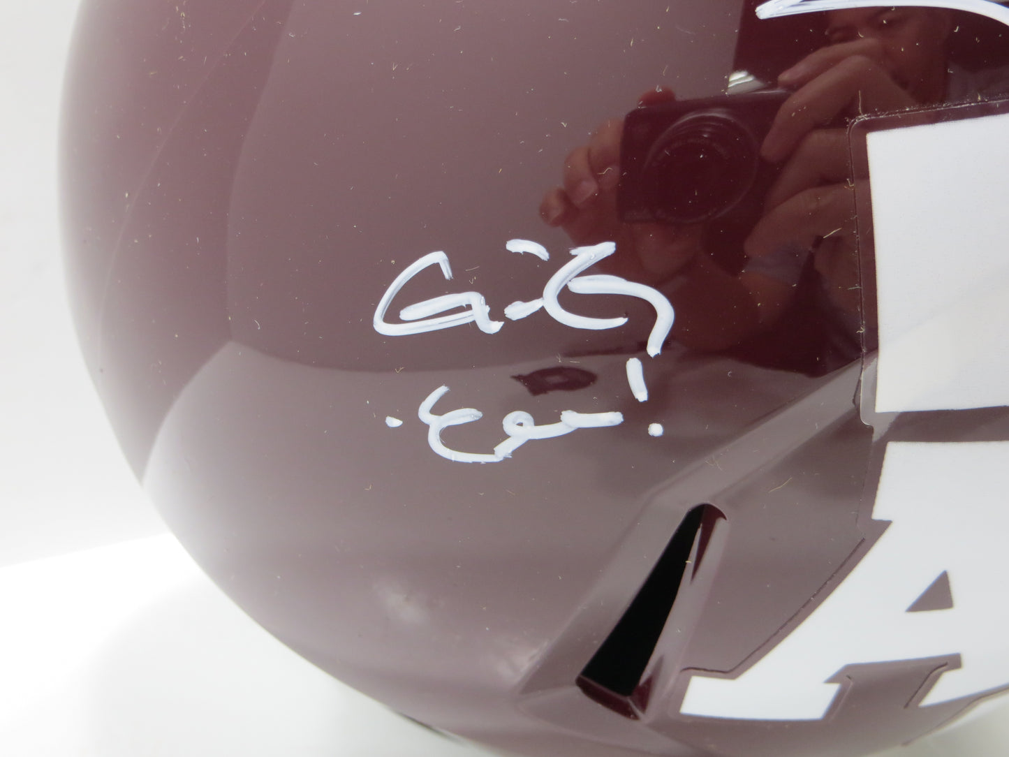 JOHNNY MANZIEL SIGNED TEXAS A&M AGGIES FULL SIZE HELMET w/MONEY BAS COA