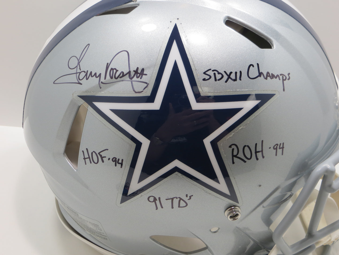 TONY DORSETT SIGNED DALLAS COWBOYS RIDDELL F/S Authentic HELMET w/4 INSCs BAS