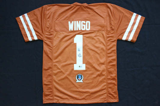 RYAN WINGO TEXAS UT LONGHORNS SIGNED BURNT ORANGE JERSEY BAS COA