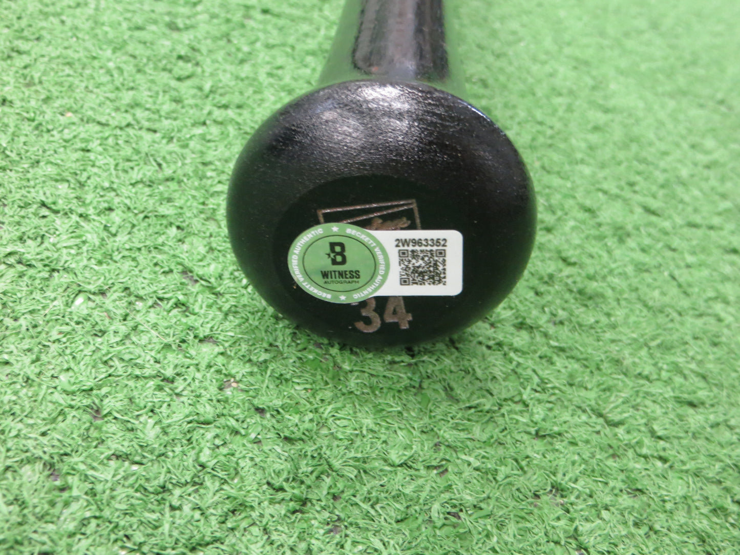 SEBASTIAN WALCOTT TEXAS RANGERS SIGNED BLACK RAWLINGS BASEBALL BAT BAS