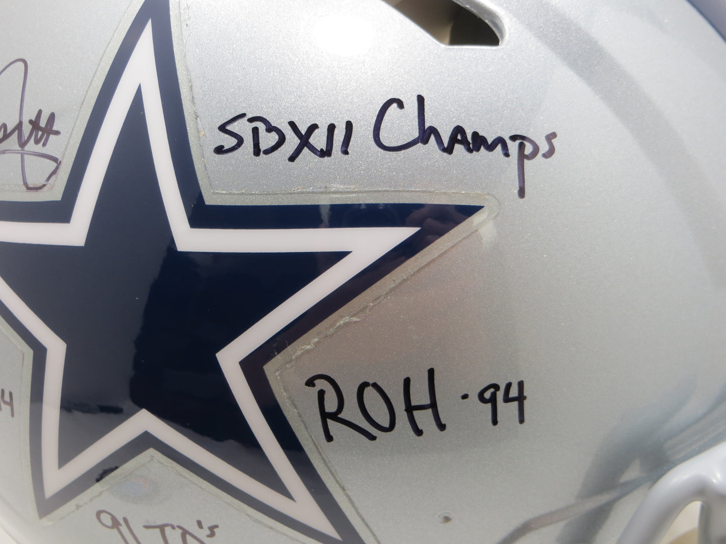 TONY DORSETT SIGNED DALLAS COWBOYS RIDDELL F/S Authentic HELMET w/4 INSCs BAS
