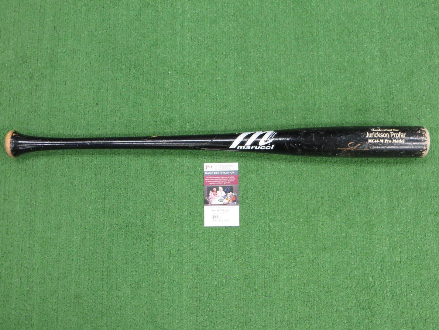 JURICKSON PROFAR SIGNED GAME USED MARUCCI MC44-M Pro Model BAT JSA COA