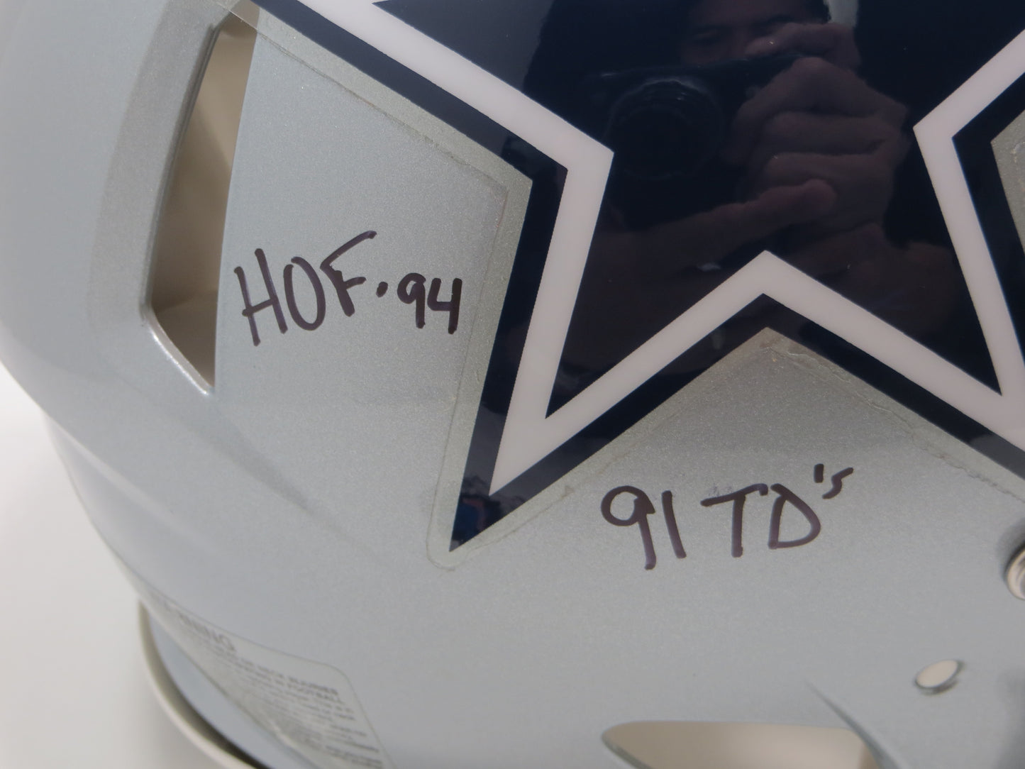 TONY DORSETT SIGNED DALLAS COWBOYS RIDDELL F/S Authentic HELMET w/4 INSCs BAS
