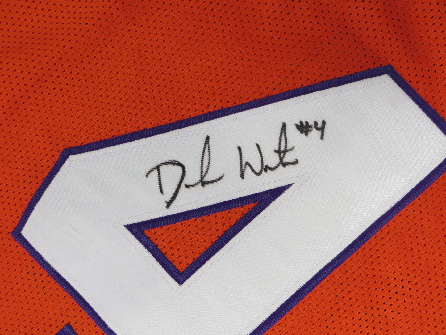 DESHAUN WATSON Clemson Tigers SIGNED FOOTBALL JERSEY XL Texans Browns TRISTAR